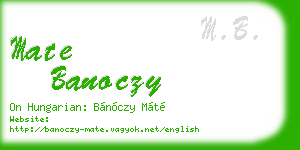 mate banoczy business card